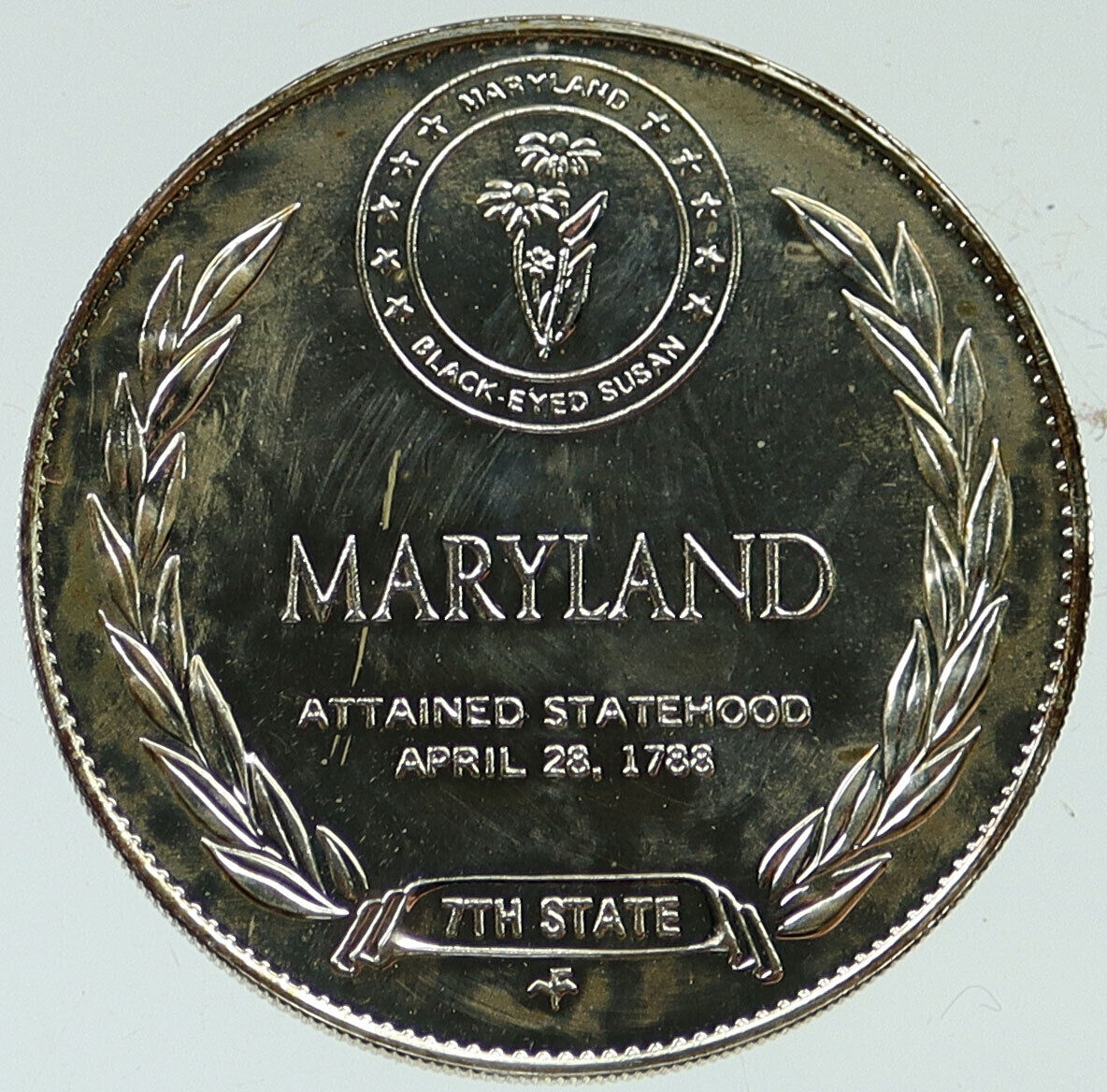 1969 US USA - STATES OF THE UNION Maryland FM Vintage Proof Silver Medal i116892