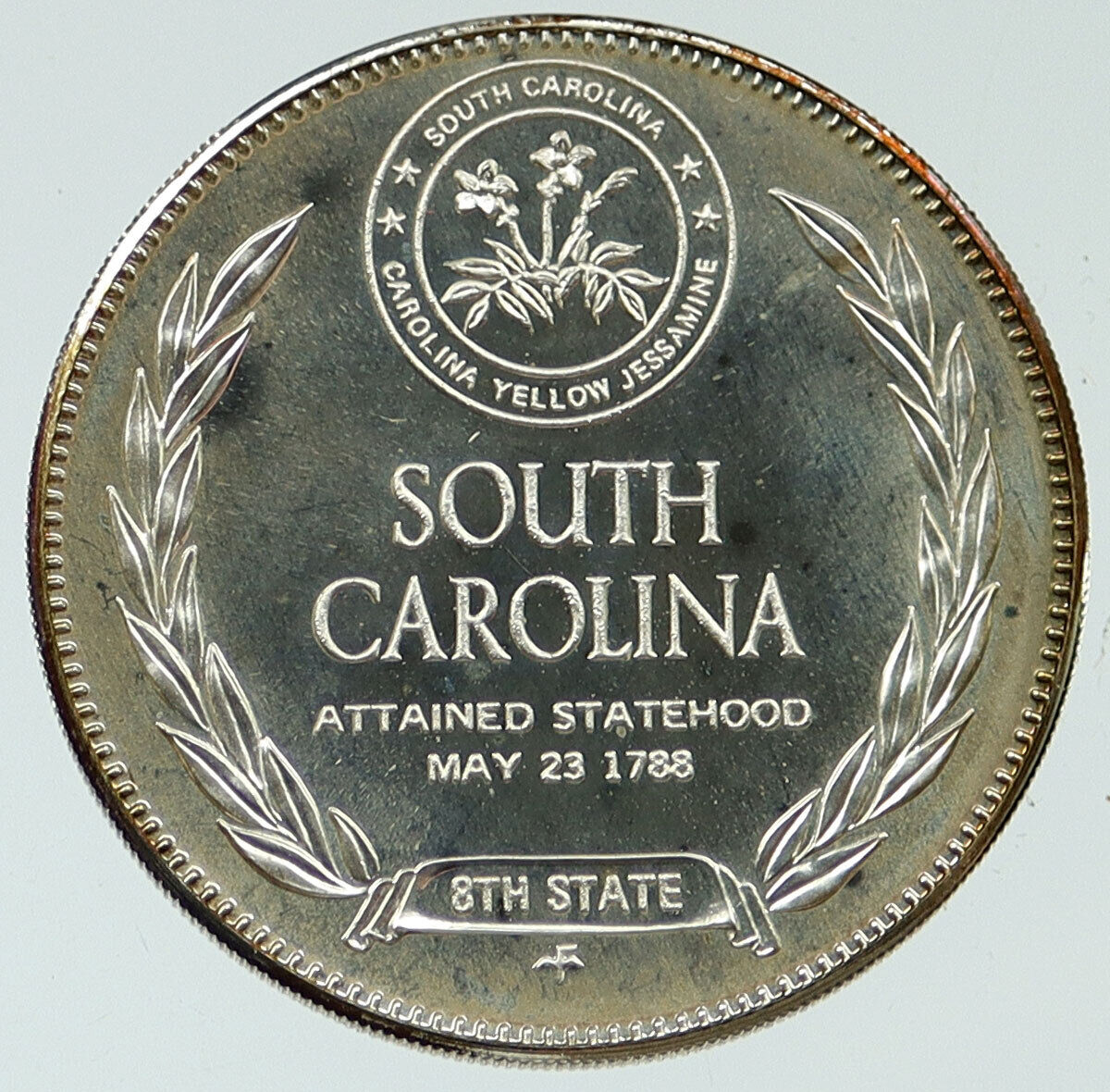 1969 US USA - STATES OF THE UNION South Carolina FM Proof Silver Medal i116904