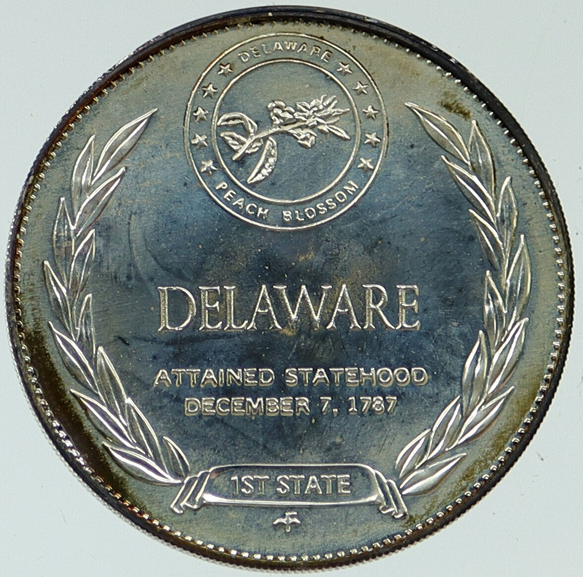 1969 US USA - STATES OF THE UNION Delaware FM Vintage Proof Silver Medal i116905