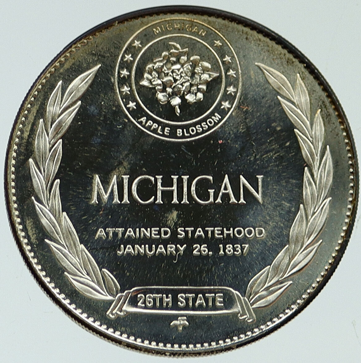 1969 US USA - STATES OF THE UNION Michigan FM Old Proof Silver Medal i116911