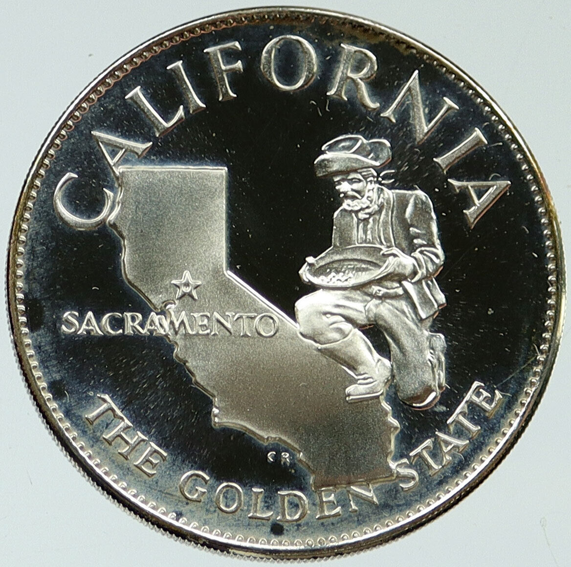 1969 US USA - STATES OF THE UNION California FM Old Proof Silver Medal i116910