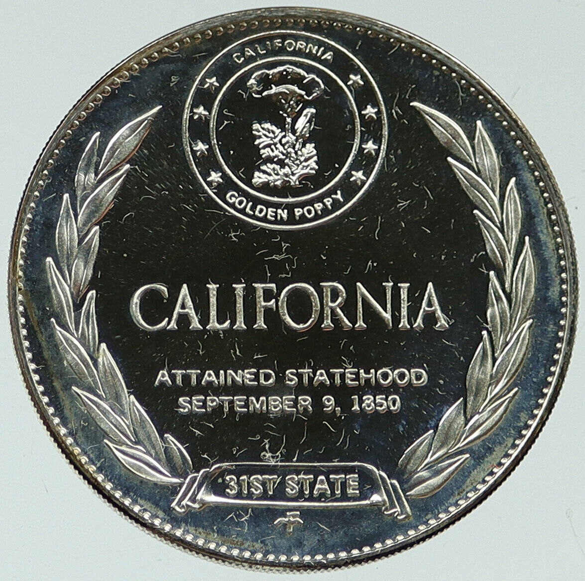 1969 US USA - STATES OF THE UNION California FM Old Proof Silver Medal i116910