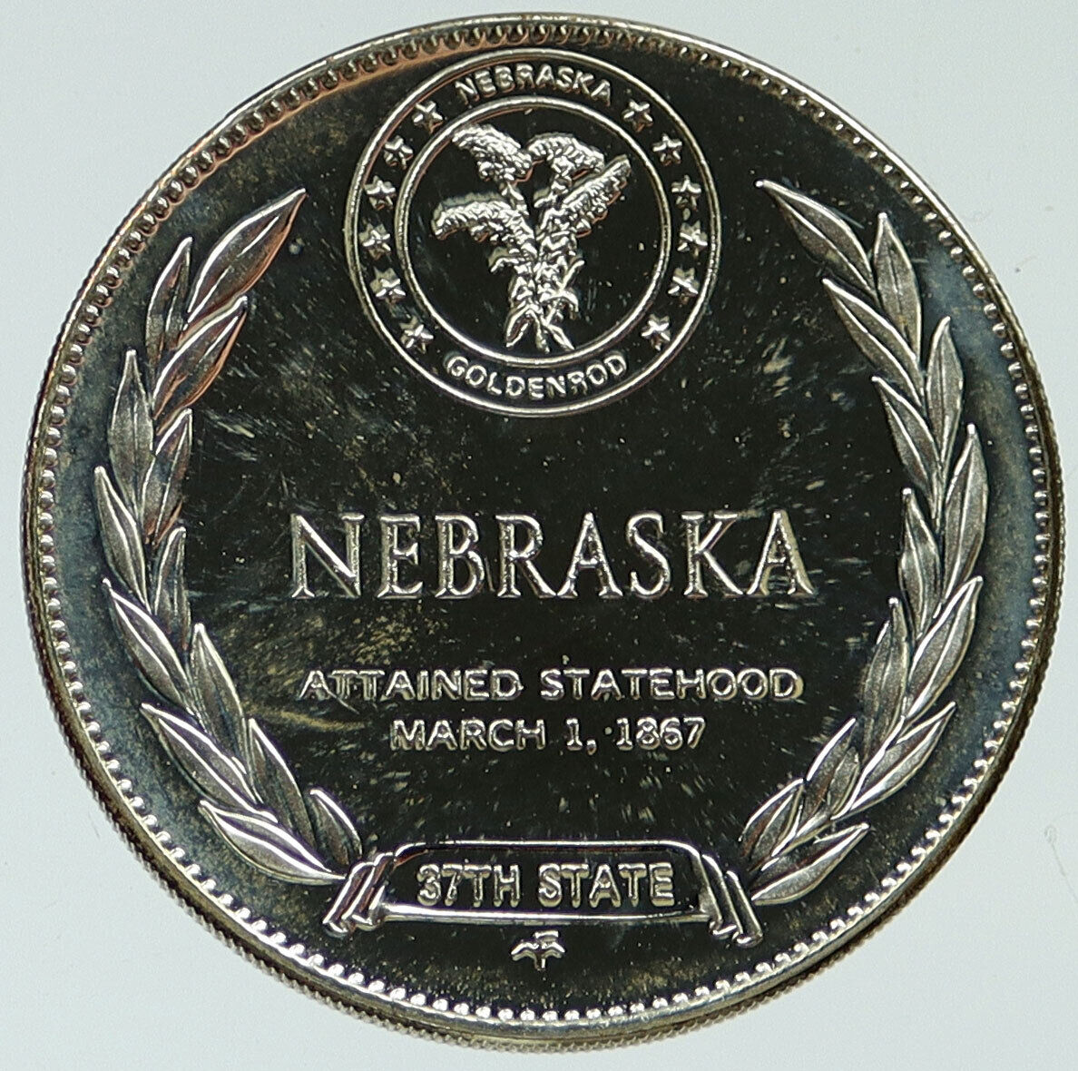 1969 US USA - STATES OF THE UNION Nebraska FM Old Proof Silver Medal i116907