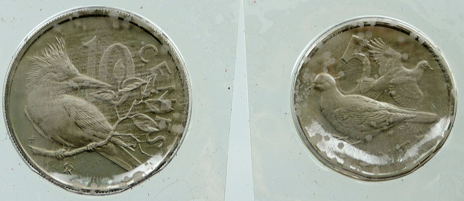 1973 British Virgin Islands Queen Elizabeth II BIRD 10 Ct & 5 Cents Coin i116070