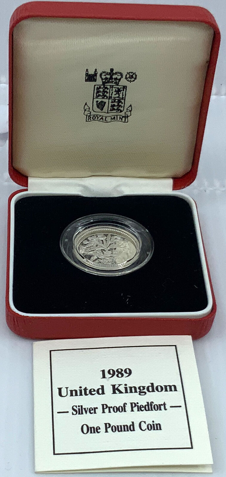 1989 GREAT BRITAIN Elizabeth II THISTLE Piedfort Proof Silver Pound Coin i116701
