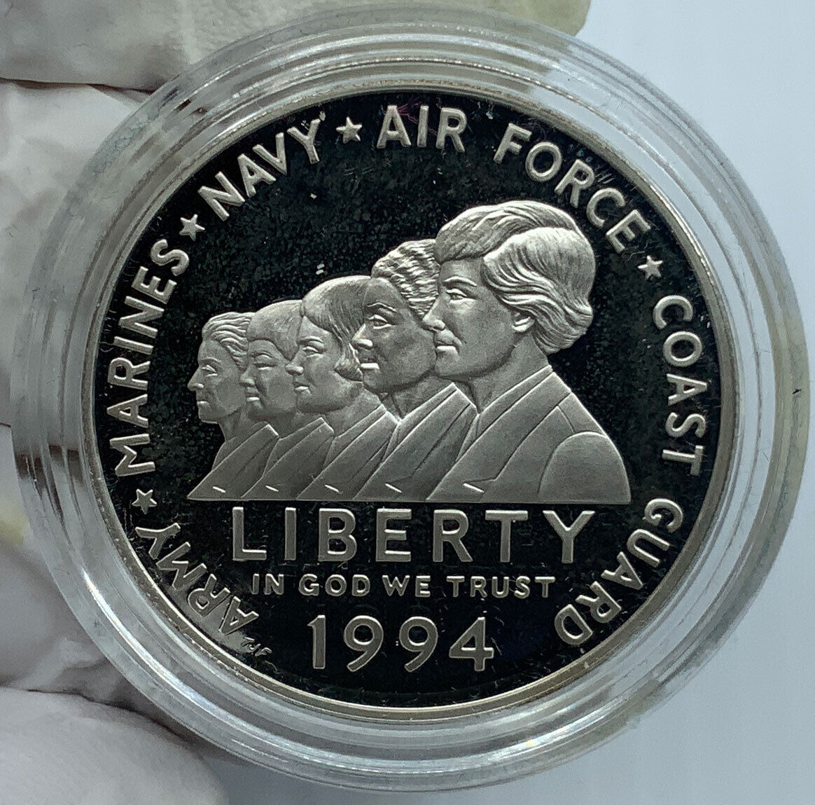 1994P USA United States WOMEN in MILIITARY ARMY NAVY Proof Silver $ Coin i116835