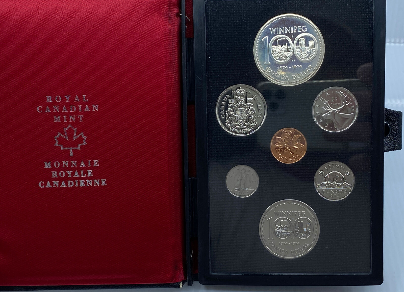 1974 CANADA Queen Elizabeth II Winnipeg 100 Set of 7 Coins - 1 is Silver i115297