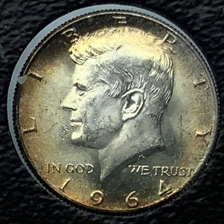 1964 P USA President JOHN F KENNEDY Vintage Silver Half Dollar US Coin i117383