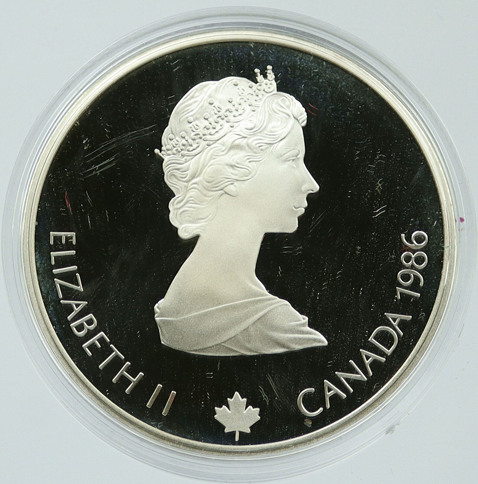 1986 CANADA 1988 CALGARY OLYMPICS Free-X Skiing Proof Silver $20 Coin i117462