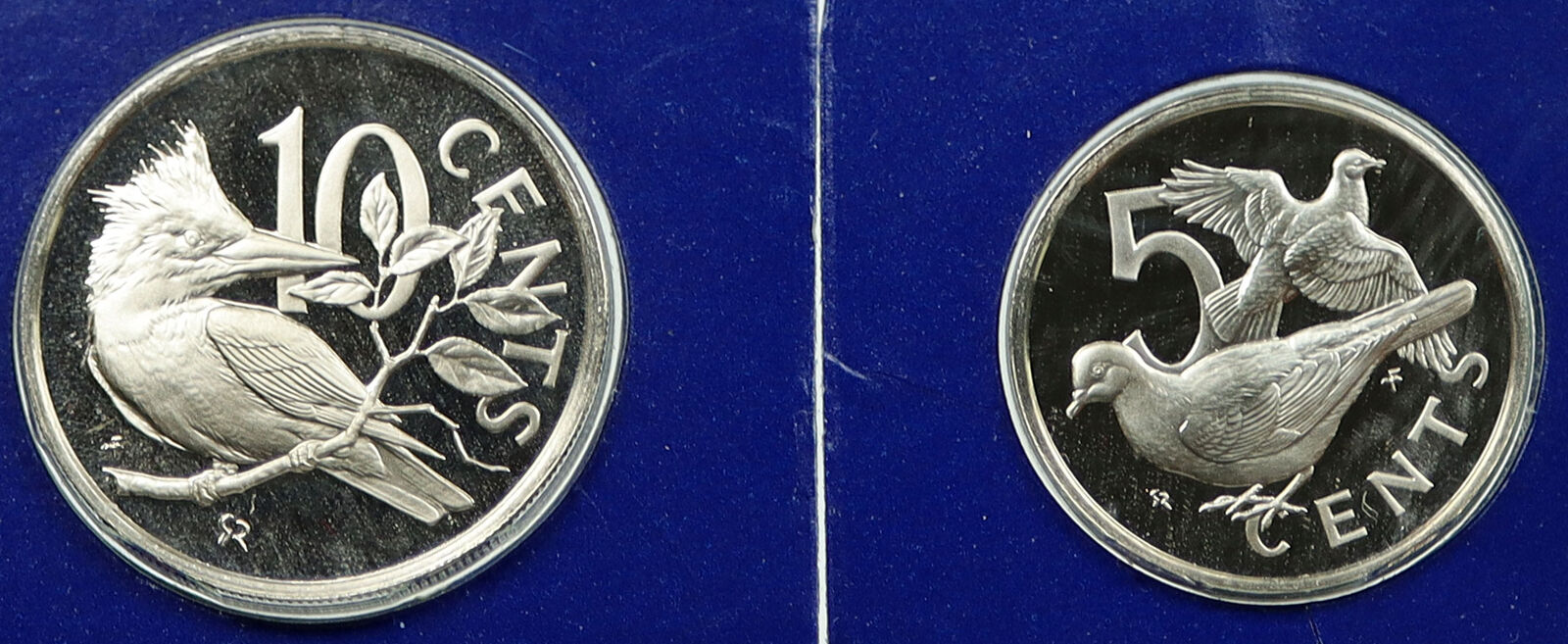 1984 BRITISH VIRGIN ISLANDS Old 10 Cents & 5 Cent Proof Set of 2 Coins i116484