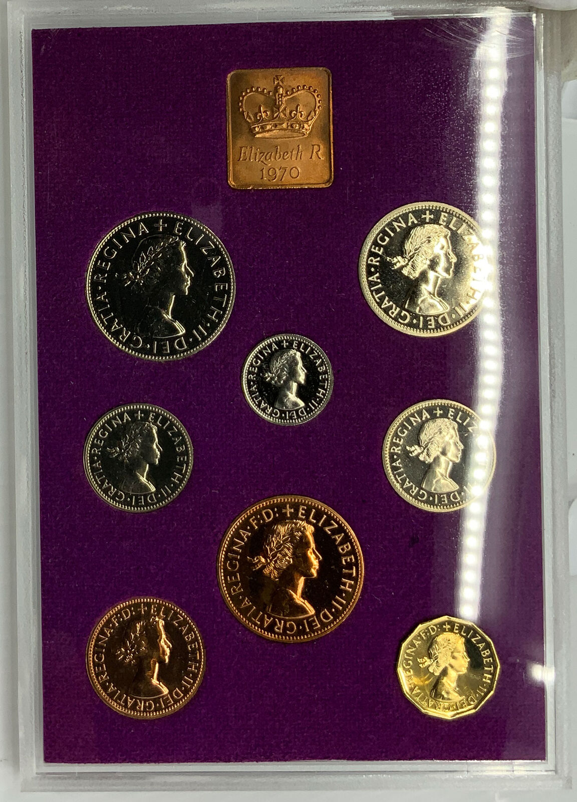 1970 UK Great Britain QUEEN ELIZABETH II Proof Collection Set of 9 Coins i115142