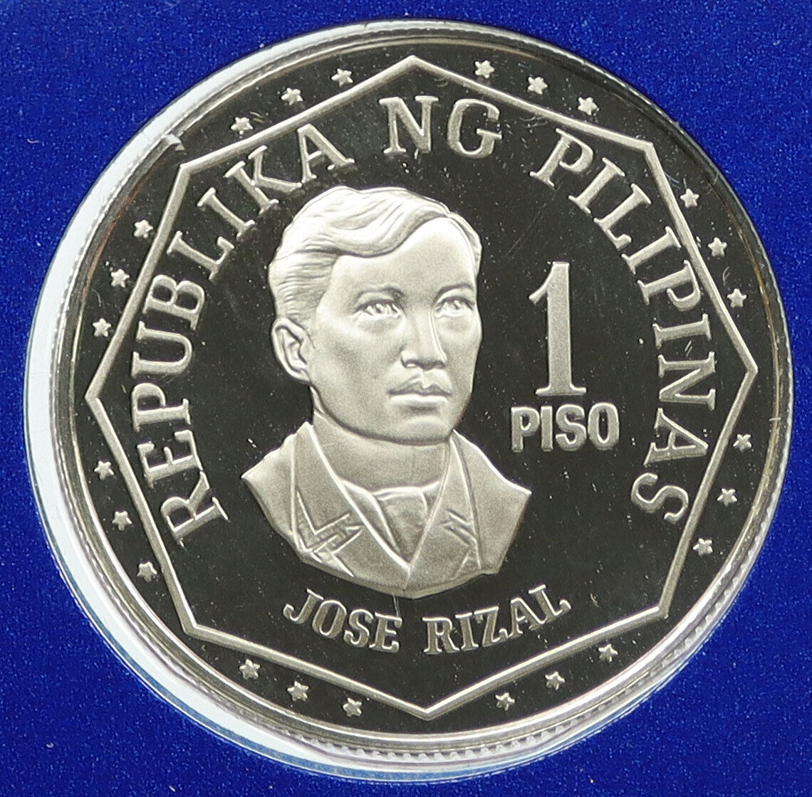 1975 PHILIPPINES New Society LEADER Jose Rizal VINTAGE Proof Piso Coin i115062