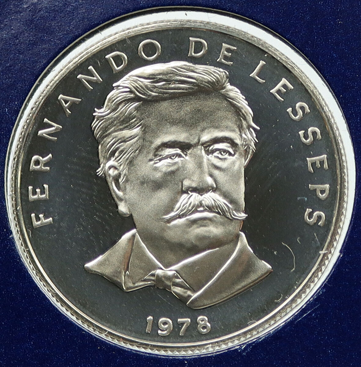 1978 PANAMA Fernando Lesseps France SUEZ CANAL Proof 50 Centesimos Coin i115054