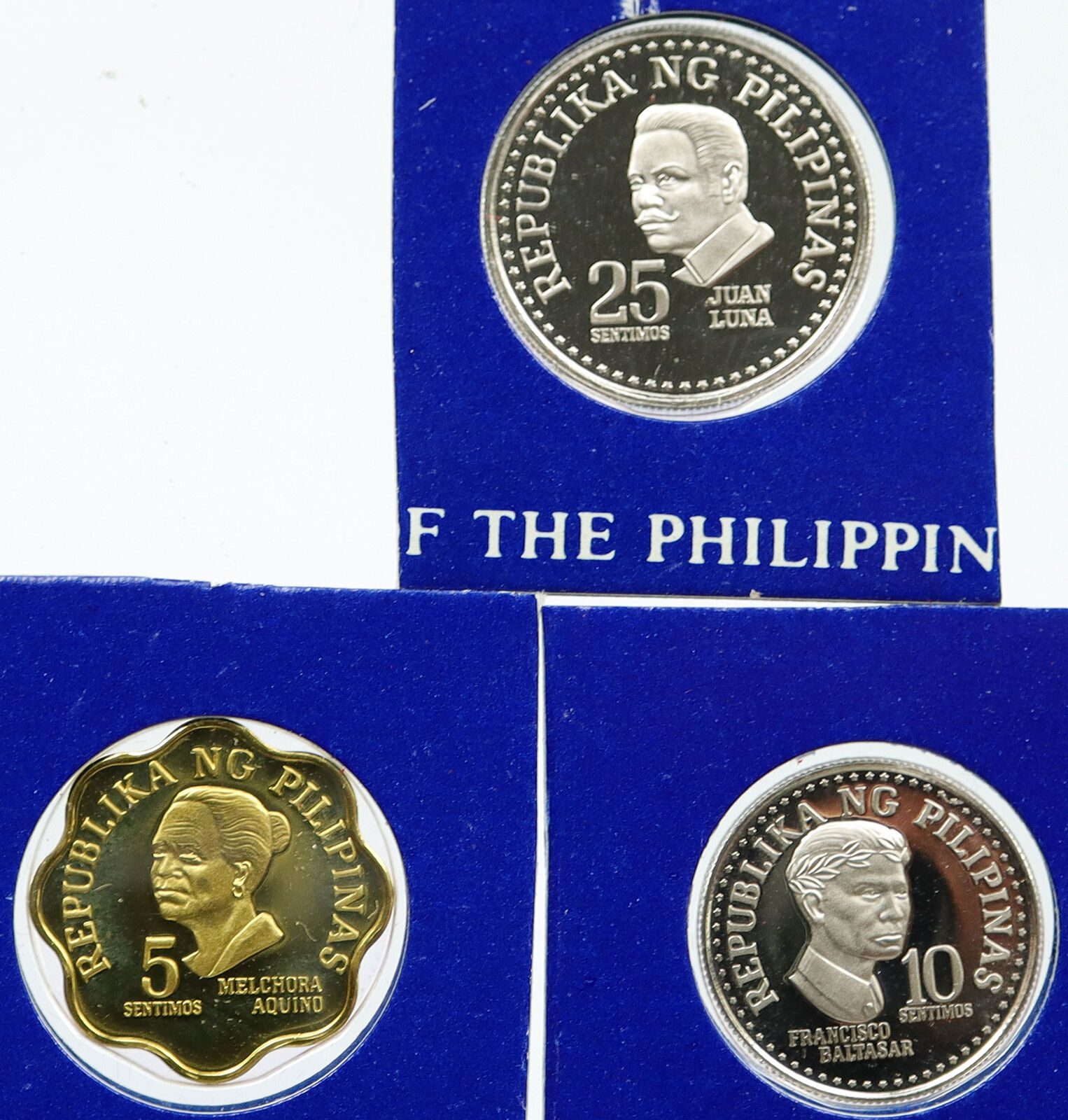 1975 PHILIPPINES Proof Set of 3 WORLD COINS Authentic Group DEAL GIFT i115930