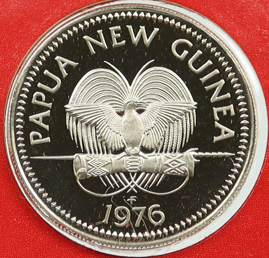 1976 PAPUA NEW GUINEA Spotted Cuscus Animal VINTAGE Proof 10 Toea Coin i115784