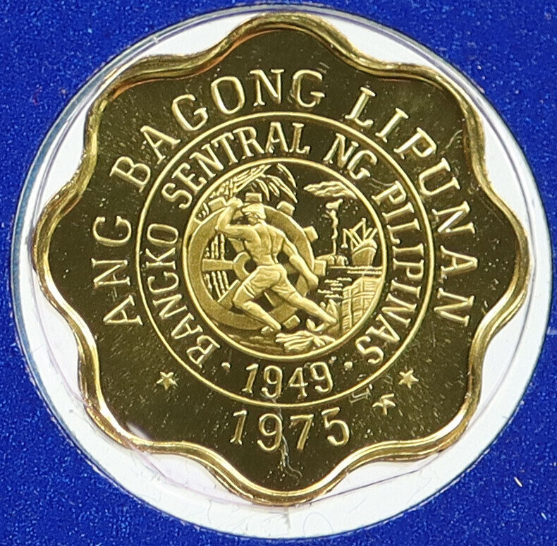 1975 PHILIPPINES Activist Mother Melchora Aquino Proof 5 Sentisimos Coin i115821