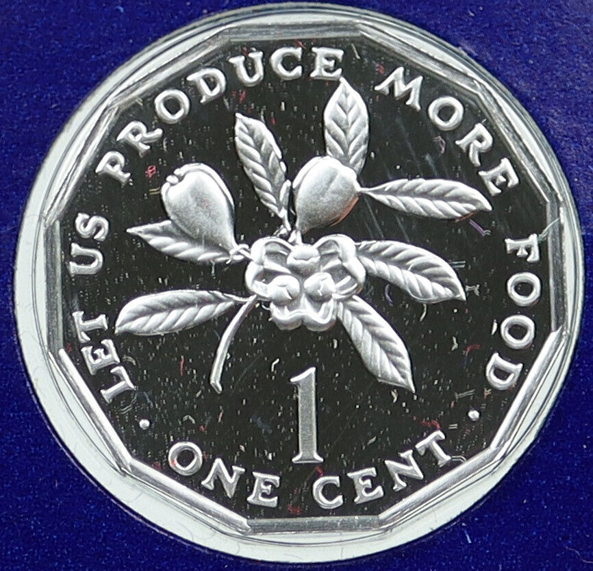 1977 JAMAICA UN FAO - Produce Food Ackee Fruit VINTAGE Proof 1 Cent Coin i115815
