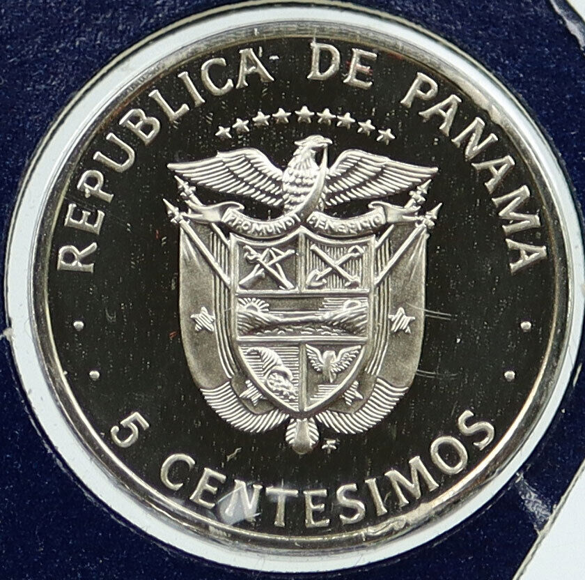 1975 PANAMA Doctor Carlos Juan Finlay Vintage Proof 5 Centesimos Coin i115801