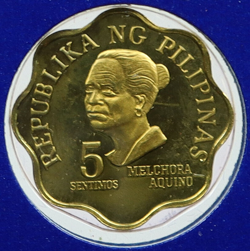1976 PHILIPPINES Activist Mother Melchora Aquino Proof 5 Sentisimos Coin i115876