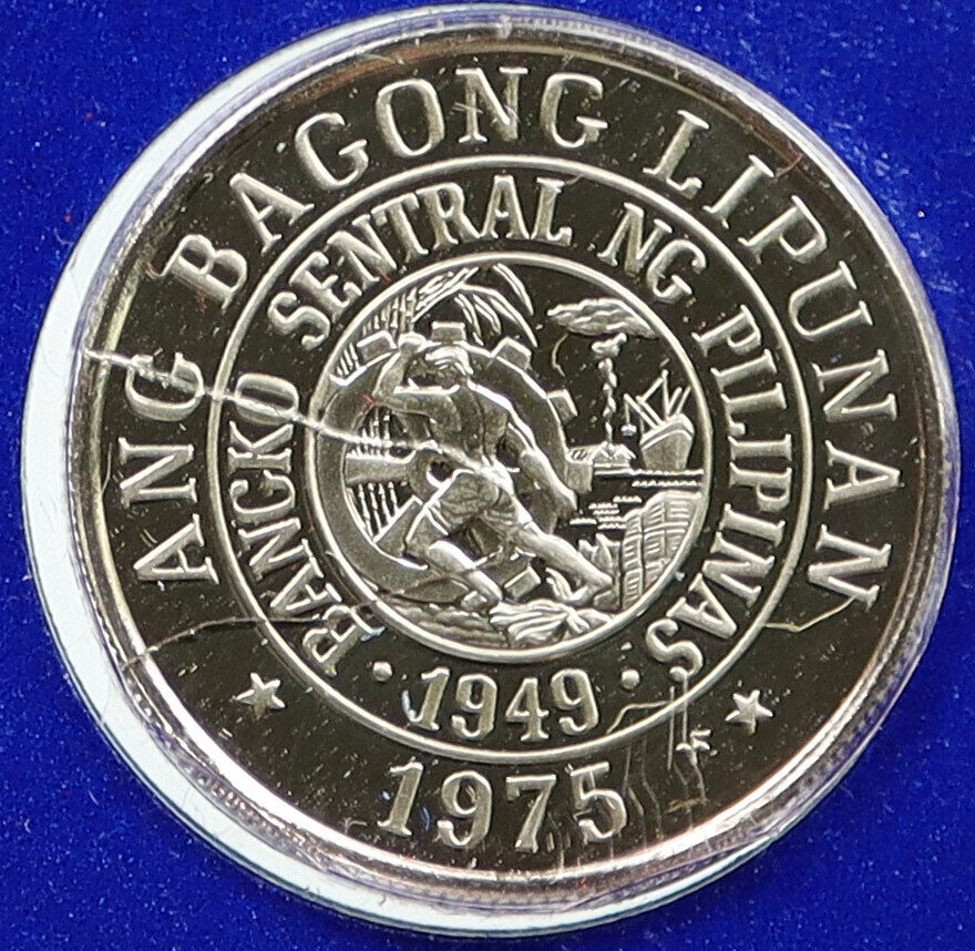 1975 PHILIPPINES Activist & Artist JUAN LUNA Proof 25 Sentisimos Coin i115906