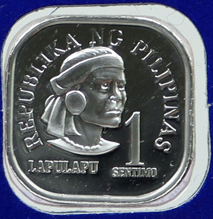 1976 PHILIPPINES Datu Chief Lapulapu of Mactan Proof 1 Sentisimo Coin i115875