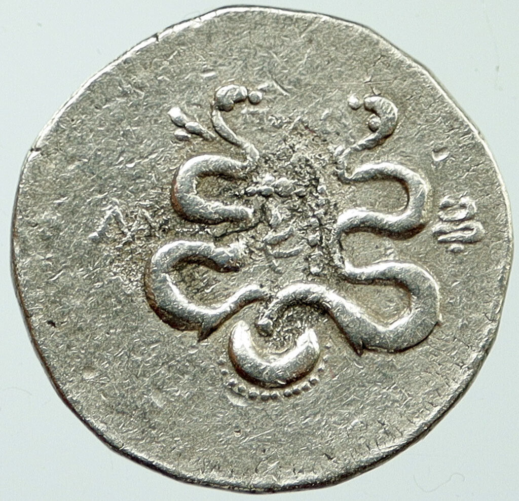 LAODIKEIA Laodicea in Phrygia 88BC Silver Greek TETRADRACHM Coin SERPENT i117916