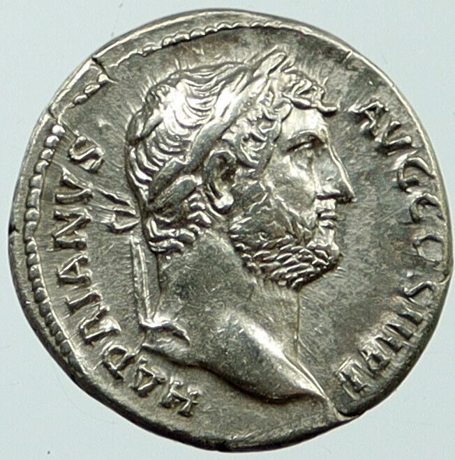 HADRIAN Genuine Authentic Ancient Silver 134AD Rome ROMAN Coin FORTUNA i117935