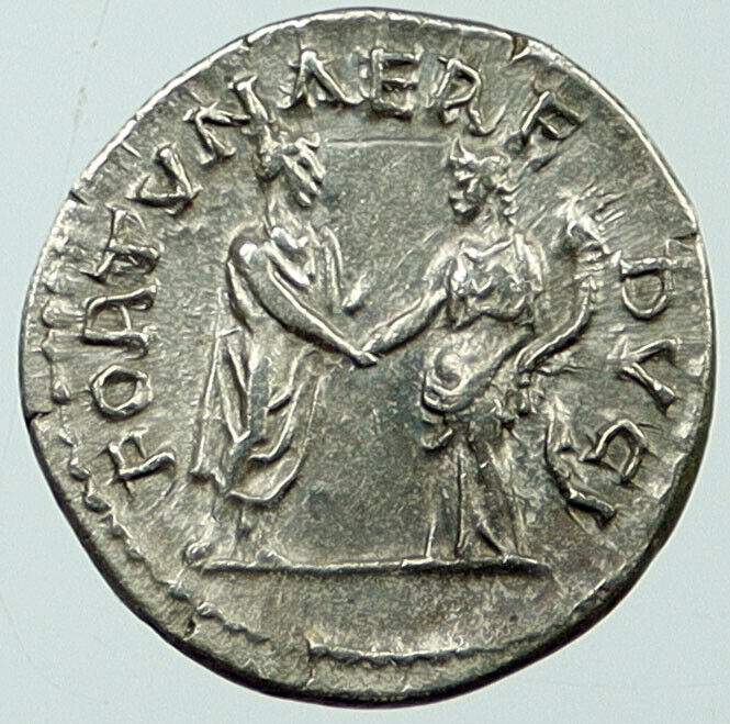 HADRIAN Genuine Authentic Ancient Silver 134AD Rome ROMAN Coin FORTUNA i117935