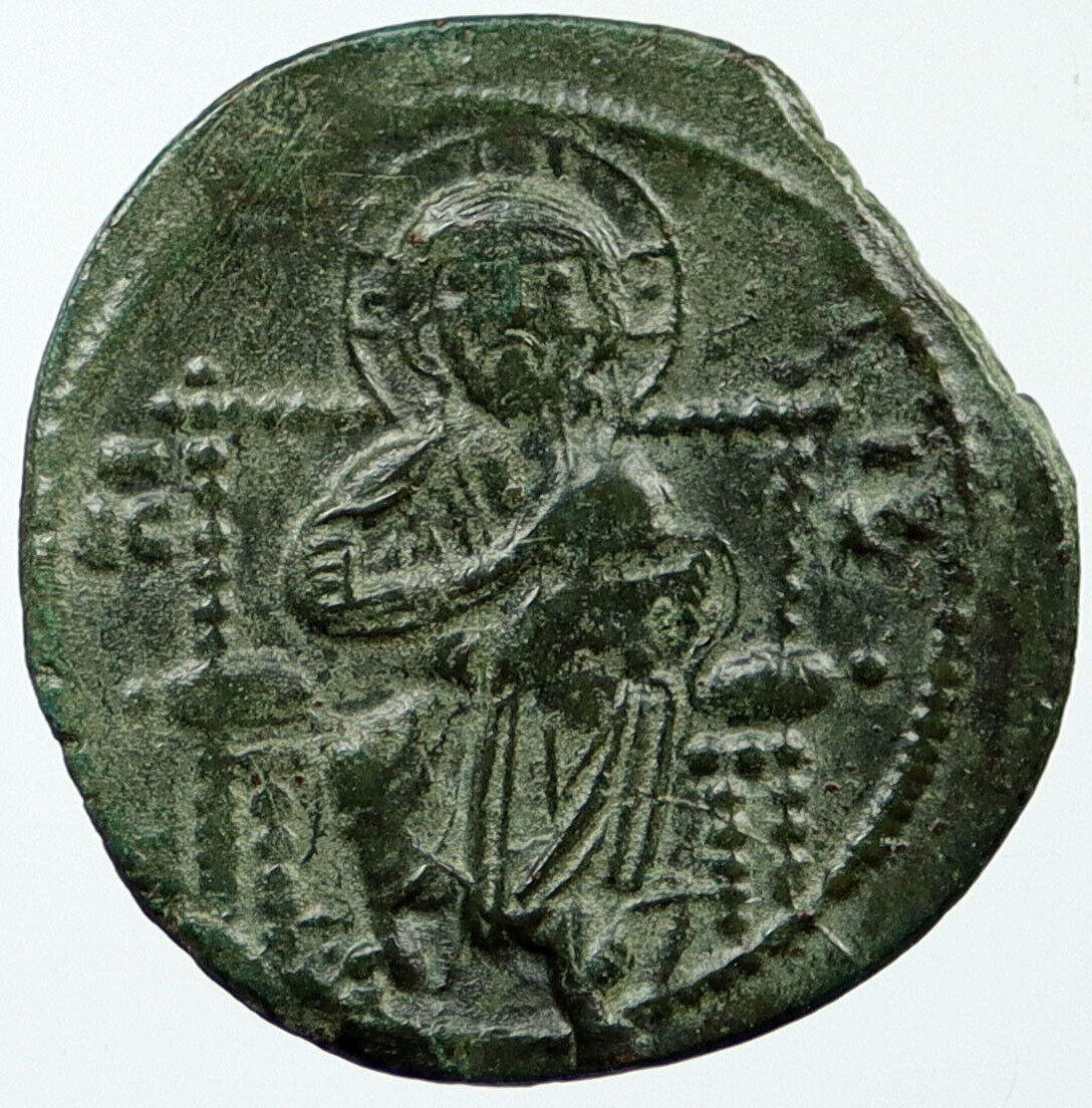 JESUS CHRIST Class D Anonymous Ancient 1042AD Byzantine Follis Coin Rare i117975
