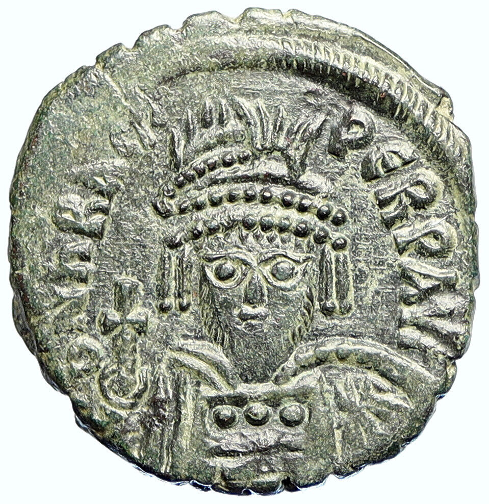 HERACLIUS 911AD Authentic Ancient Byzantine Cyzicus FOLLIS Coin i111536