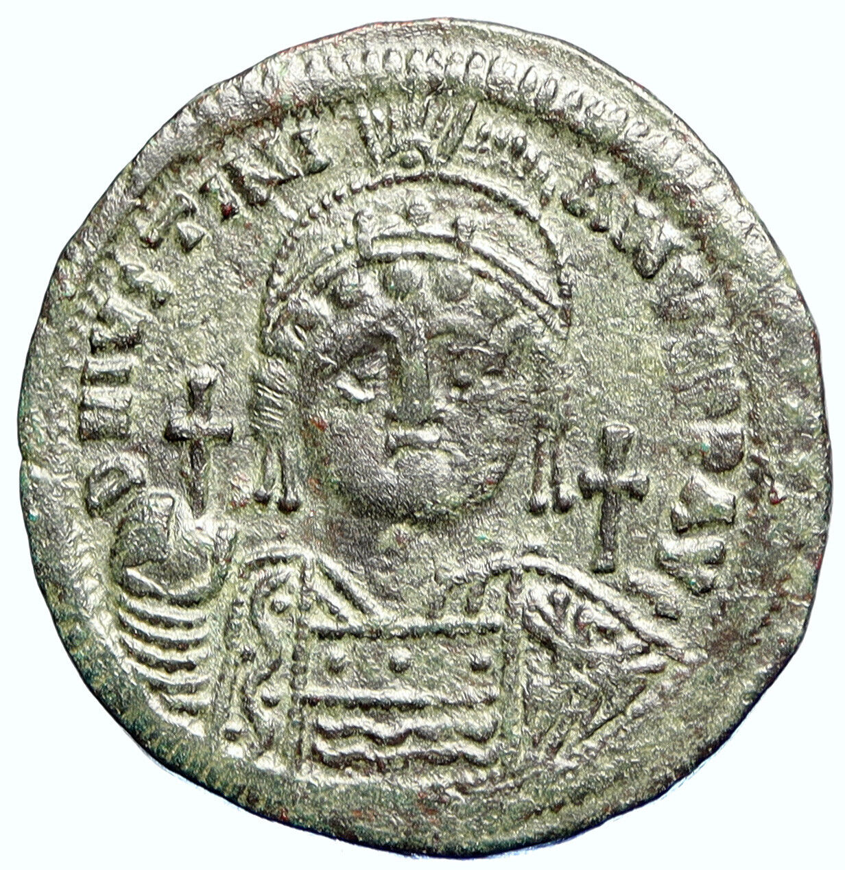 JUSTINIAN I the GREAT 539AD Ancient Constantinople Follis Byzantine Coin i111537
