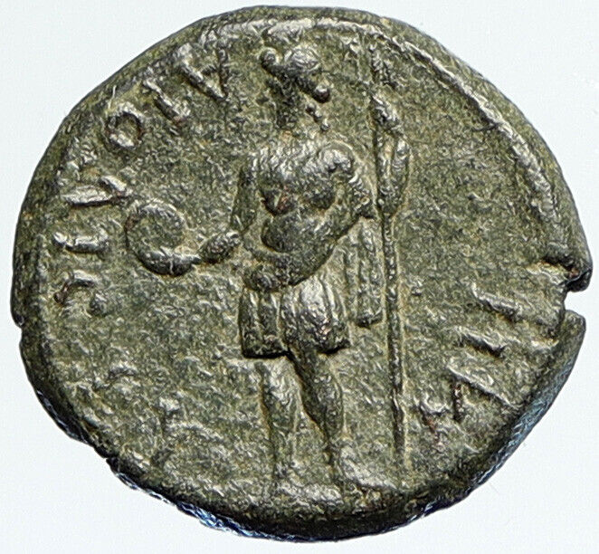 NERO 54AD Authentic Ancient Roman Coin KYME AEOLIS w NYMPH i111542