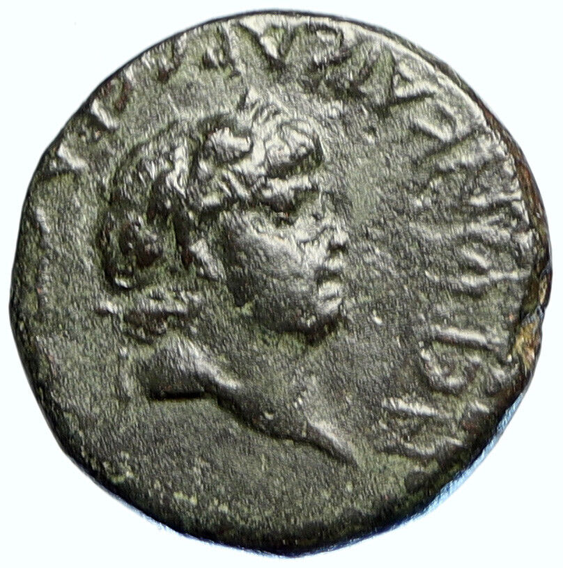 NERO & POPPAEA 62AD Authentic Ancient Roman Coin Iconium Lycaonia i111551