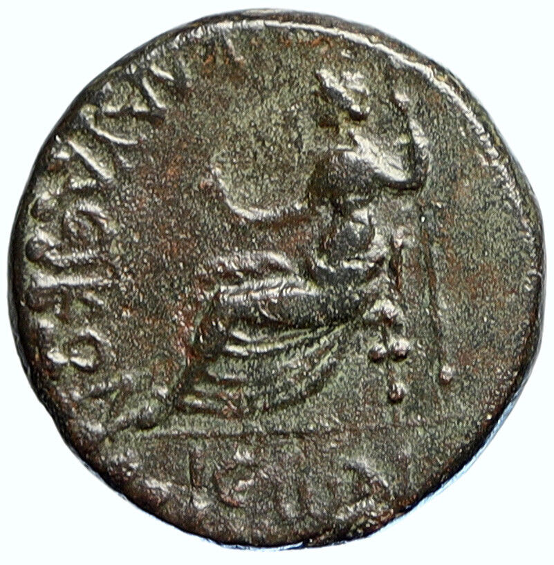 NERO & POPPAEA 62AD Authentic Ancient Roman Coin Iconium Lycaonia i111551