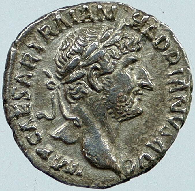 HADRIAN Genuine Authentic Ancient Silver 134AD Rome ROMAN Coin FORTUNA i118031