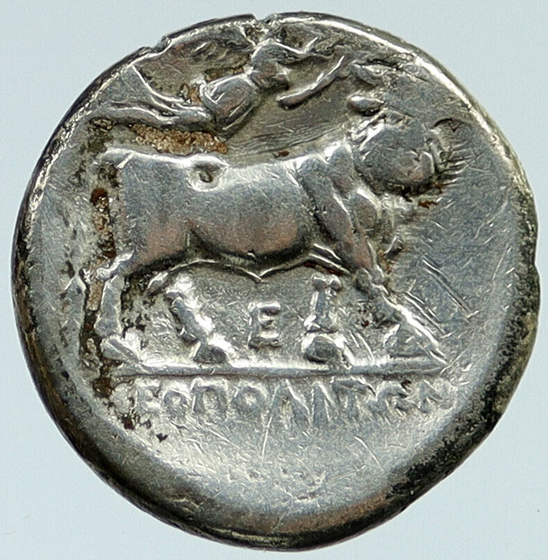 NEAPOLIS Campania 275BC Didrachm Authentic Ancient Silver Greek Coin i118049