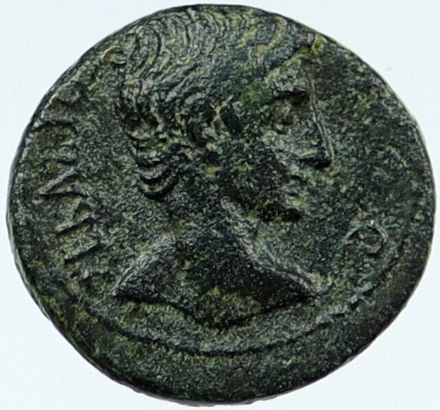 AUGUSTUS 15BC Laodicea ad Lycum PHRYGIA Ancient Roman Coin SERPENT STAFF i118058