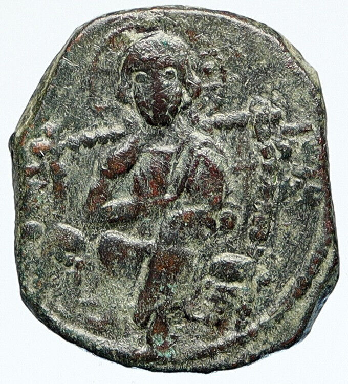 JESUS CHRIST Class D Anonymous Ancient 1042AD Byzantine Follis Coin Rare i112176