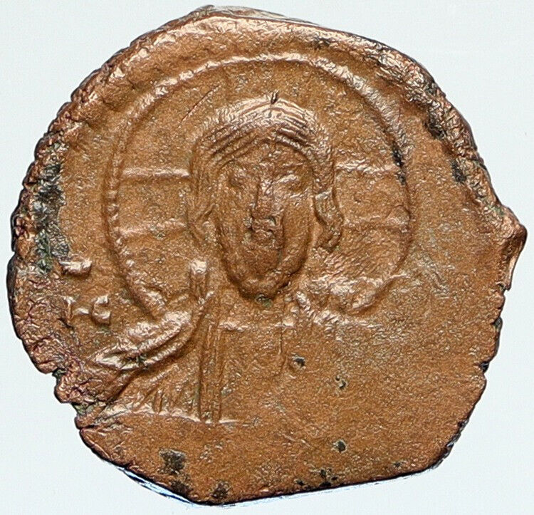 JESUS CHRIST Class G Anonymous 1068AD VIRGIN ORANS Byzantine Follis Coin i112189