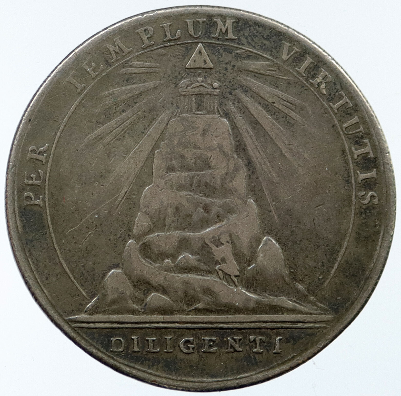 circa 1726 Bern Switzerland TEMPLE OF KNOWLEDGE Student Silver Coin i118138