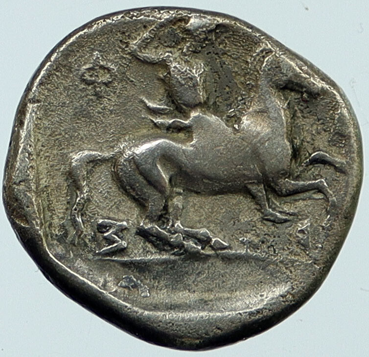 PHARSALOS Thessaly 400BC Ancient Silver Greek Coin ATHENA WARRIOR HORSE i118141