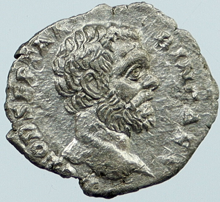 CLODIUS ALBINUS 194AD Rare Authentic Ancient Silver Roman Coin ASCLEPIUS i118173