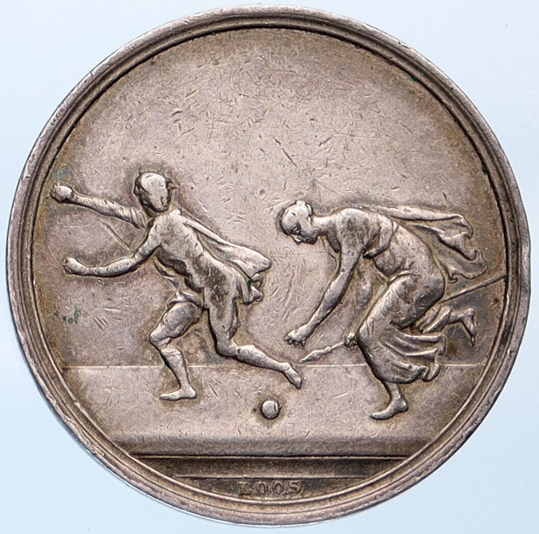 1800's GERMAN STATES Sports Medal Silver Antique OLD Medal QUICK GAME i115122