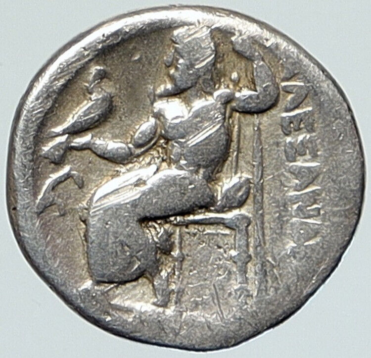 ALEXANDER III the GREAT 325-290BC Hercules Zeus Silver Greek Coin i112199