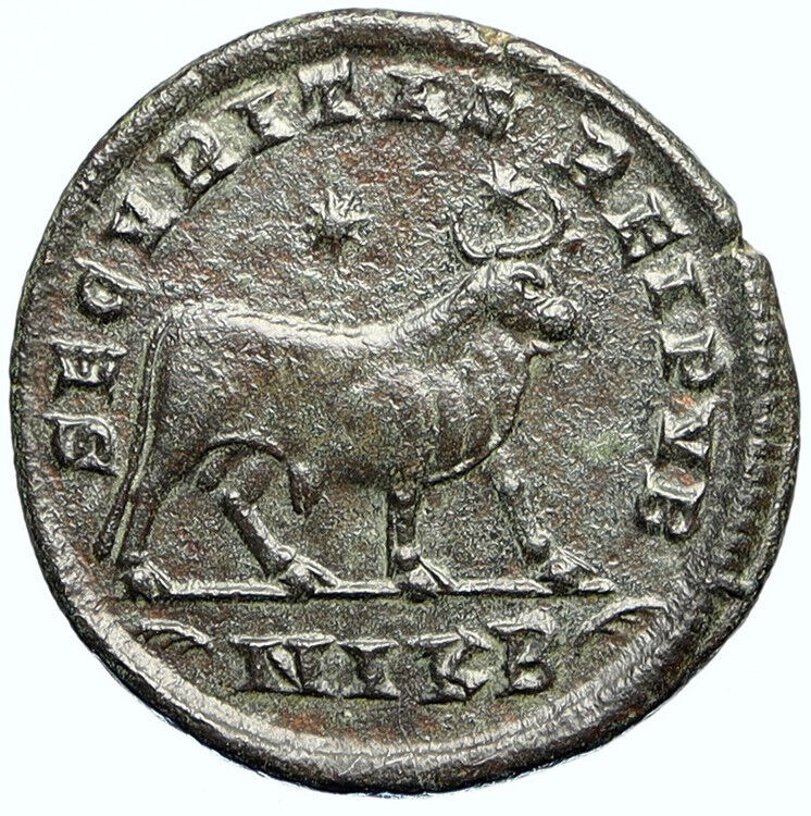 JULIAN II the Apostate 361AD Ancient Roman Coin ZODIAC TAURUS BULL i112192