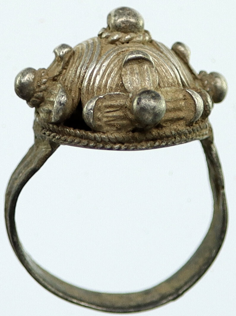 Kushan Empire North INDIA Ancient Antique SILVER RING Artifact i116124
