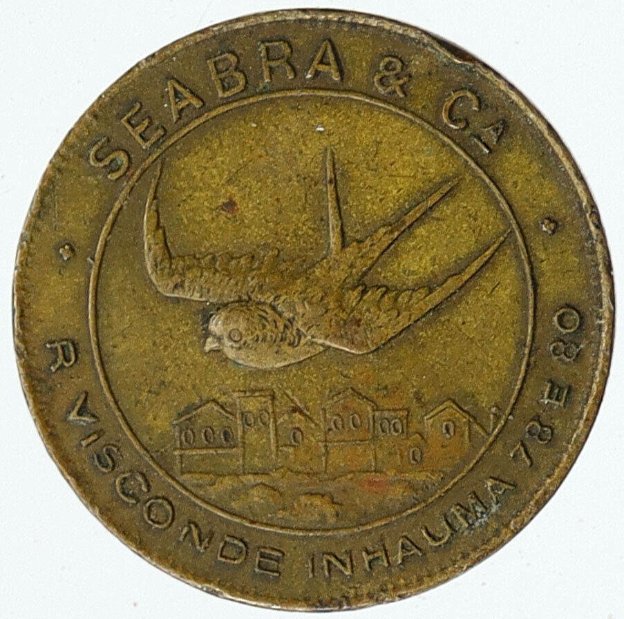 1870-1910 BRAZIL Ria Di Janeiro ANTIQUE Advertising Token Coin HERMES i116121