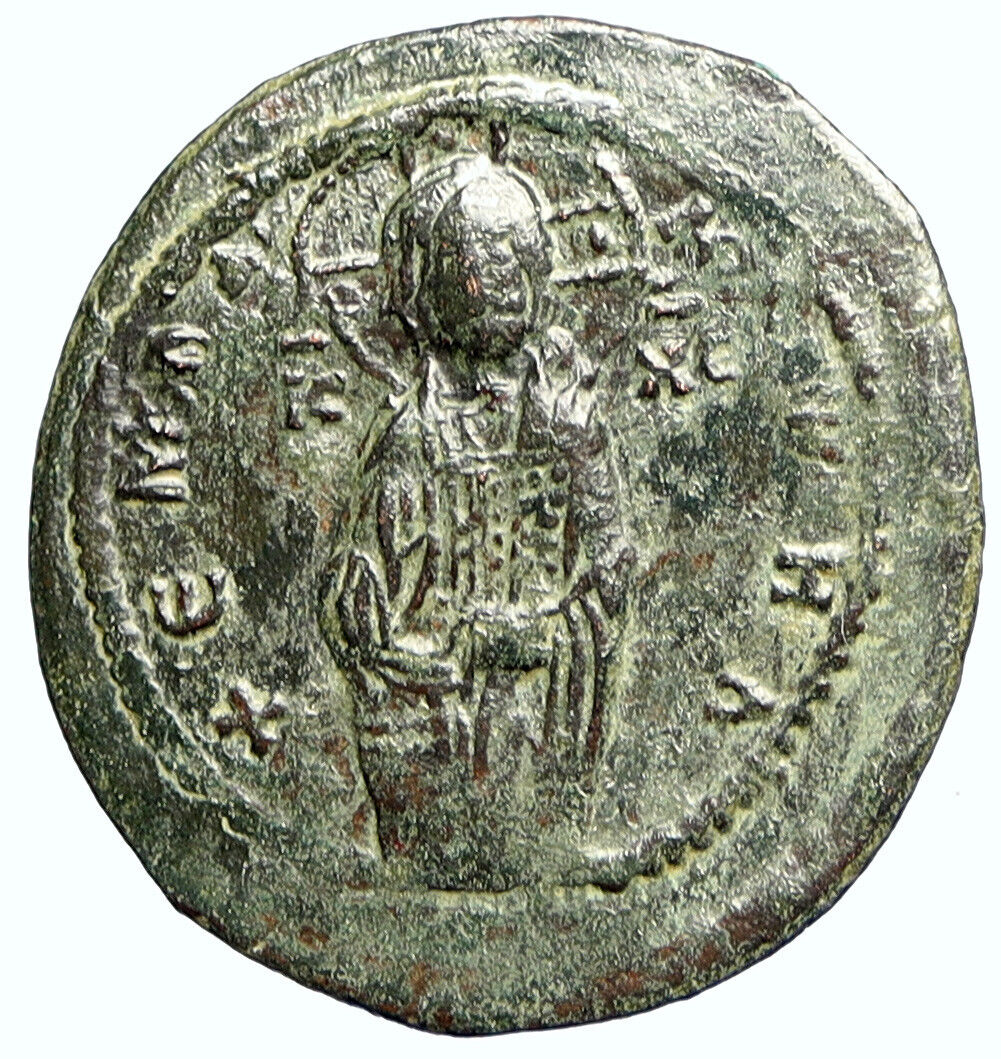 JESUS CHRIST Class C Anonymous Ancient OLD Byzantine Follis Coin CROSS i111561