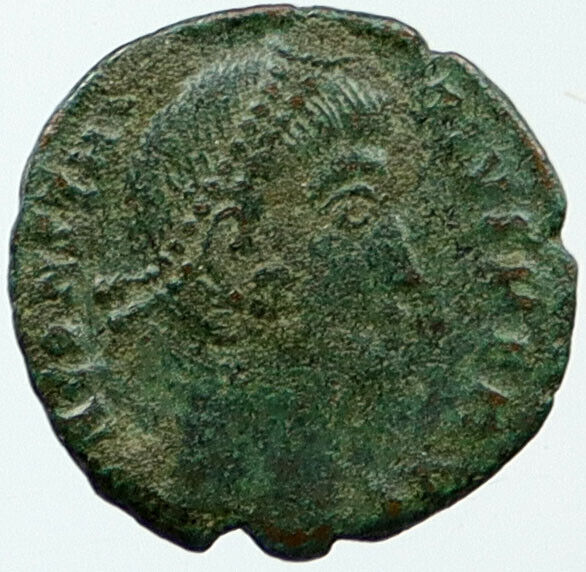 CONSTANTIUS II 347AD Authentic Ancient Genuine Roman Coin WREATH i117426