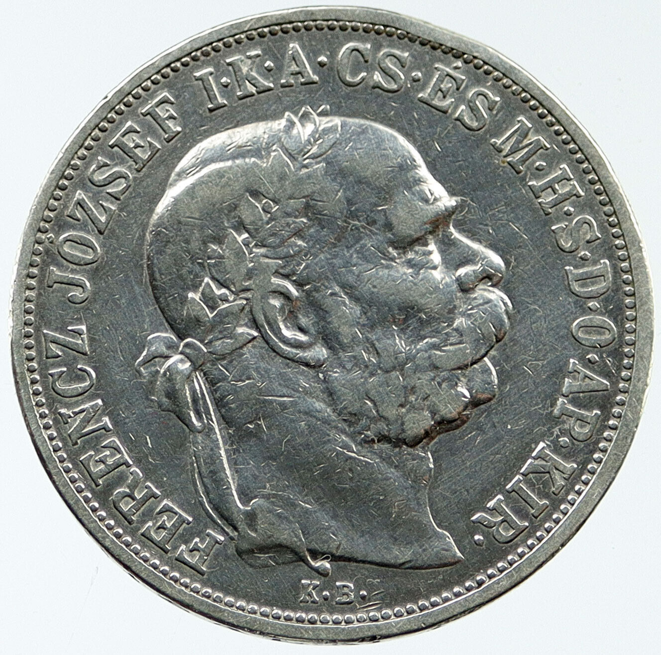 1908 HUNGARY w King Franz Joseph I Hungarian Silver 5 Korona Coin i117628